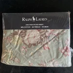 Vintage Ralph Lauren 'charlotte Iv' Twin Fitted Sheet, Sage Green Floral Nos. Fixed Price $42.95.