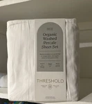 Twin Xl Organic Percale Sheet Set White Stripe - Threshold 250 Thread Count New. Fixed Price $12.00.