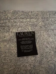 Lauren Ralph King Flat Sheet White / Blue Paisley 100% Cotton 112 X 102.. Fixed Price $45.00.