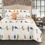 Lush Decor Rowley Birds Reversible Queen Bedding Set 7 Piece Multicolor Quilt. Fixed Price $92.19.