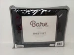 Bare Home Twin Xl Set Black Flatsheet,fitted ,pillowcase,premium. Fixed Price $23.99.