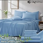 2000 Count 6-PIECE Ocean Blue Solid Rayon From Bamboo King Sheet. Fixed Price $48.00.