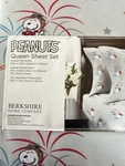 New Peanuts Snoopy Queen Sheet Set Berkshire Fireworks Popsicle July 4TH Usa. Fixed Price $44.95.