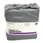 Room Essentials Microfiber Sheet Set Flat Fitted 2 Pillowcases Gray Queen Size. Fixed Price $60.94.