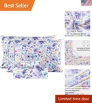 Lavish Purple Floral King Sheet Set - Breathable Microfiber With Deep Pocket Fit. Fixed Price $47.69.