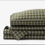 Classic Stripes And Plaids Cool Yarn-dyed Cotton Percale Bed Sheet Set. Fixed Price $83.60.
