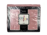 New! Vintage Twin Flat Sheet Stevens Color Antique Rose Pink No Iron Percale Usa. Fixed Price $15.78.