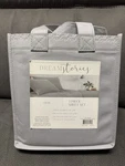 Nwt Dream Story Twin 3 Piece Sheet Set Light Gray Fits Up 14" Deep #9008. Fixed Price $10.00.