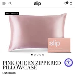 Slip Pure Silk Pillow Case Queen Size Pink. Fixed Price $89.00.