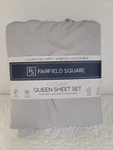 Sunham Fairfield Square Microfiber Solid 4-PC. Sheet Set, Queen Pewter Gray. Fixed Price $34.99.