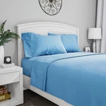 Brushed Microfiber 3-PIECE Set With Twin, Blue. Fixed Price $17.15.