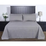 Charisma Queen 6 Piece Sheet Set 100% Polyester Microfiber, Grey Herringbone. Fixed Price $37.00.