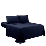 Sfoothome Queen Sheets Navy Blue Hotel Luxury 4-PIECE Bed Set, Extra De.... Fixed Price $35.09.