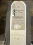 Threshold Queen 100% Cotton Smooth Sateen Dark Gray Flat Sheet 94" X 104".LT24*. Fixed Price $19.90.