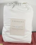 Casaluna- 300 Thread Count Temperature Regulating Solid Sheet Set, Full, White. Fixed Price $47.98.