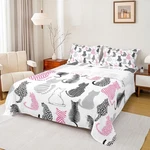 Cute Cat Pattern Queen Silhouette Sheets Adults Bedroo.... Fixed Price $72.28.