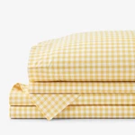 The Company Store Gingham Classic Cool Organic Cotton Percale Bed Sheet Set. Fixed Price $60.00.