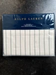 Ralph Lauren Francoise Dominique Stripe King Flat Sheet Cream 100% Cotton New. Fixed Price $59.99.
