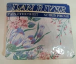 New Vintage Dan River Iron Percale Twin Fitted Sheet Floral Nos. Fixed Price $15.00.