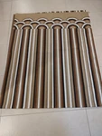 Vintage Mod Vera Neumann Burlington Queen Flat Sheet Brown Rainbow Stripe. Fixed Price $45.00.