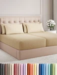 Cgk Unlimited Split King 7 Piece Bedding Set - Heathered Tan. Fixed Price $46.05.