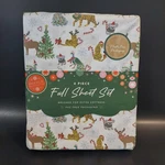 Envogue Christmas Winter Full Size Sheet Set 4 Piece Merry Cheetah Tiger Peacock. Fixed Price $49.00.