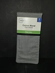Mainstays Easy Care 300 Count Solid Soothing Gray Cvc Cotton Blend Flat Sheet. Fixed Price $9.99.