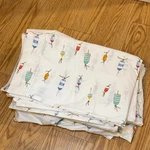 Llbean Cotton Full Sized Maine Nautical Buoy Sara Fitz Print Bed Sheets Set. Fixed Price $233.10.