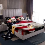 Castle Fairy Eagle American Flag Fitted Sheet Set King SIZE3D Raptor Bird. Fixed Price $55.42.