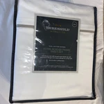 Threshold Signature Hotel Border Frame Sheet Set Full White W/ Gray Trim. Fixed Price $59.99.