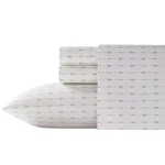 Tommy Bahama 223614 Pineapple Pinstripe Sheet Set, Green, Queen. Fixed Price $79.49.