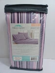 Truly Soft Everyday Twin Sheet Set Pink, Purples, White Stripes New. Fixed Price $24.99.