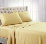 Columbia Organic Cotton Sateen Omni Wick , Soft 4 Pc Sheet Set Full Size Yellow. Fixed Price $56.99.