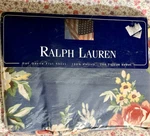 Vintage Ralph Lauren Queen Flat Sheet Kimberly Floral Blue 100% Cotton 200 Tc. Fixed Price $60.00.