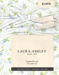 Laura Ashley King Sheet Set Rosebuddies Blue 4PC Cottage Farmhouse Shabby Green. Fixed Price $77.39.