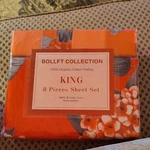 Bollft Collection King 8PC Cotton Floral Sheet Set Deep Pocket Wrinkle Free. Fixed Price $50.00.