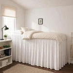 Krishna Dorm Bed Skirt, 100% Microfiber College Ruffle With Split. Fixed Price $33.59.