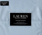 Ralph Lauren Queen Sheet Set Dunham Sateen Celestial Blue 4PC Farmhouse Cottage. Fixed Price $99.99.