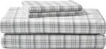 Eddie Bauer - Sheets, Cotton Flannel Full, Beacon Hill Grey/ivory. Fixed Price $58.54.