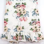 Martha Stewart Ruffled Twin Flat Sheet Pink Roses Ribbons White Bed Floral. Fixed Price $16.98.