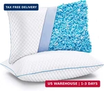 Vvz Cooling Bed Pillows Queen Size Set Of 2, Shredded Memory Foam For. Fixed Price $69.36.