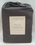 Casaluna Supima Percale Sheet Set Full Size Dark Gray 250 Thread Count. Fixed Price $29.95.