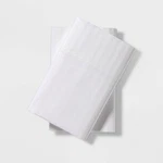 King 400 Thread Count Damask Solid Pillowcase Set White - Threshold. Fixed Price $16.99.