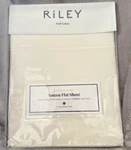 Riley Twin Size Sateen Fitted Sheet Color Ivory Nip. Fixed Price $80.00.
