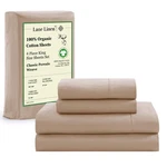 Lane Linen 100% Organic Cotton Sheets Set, Long- Staple Percale Weave Ultra S.... Fixed Price $60.42.