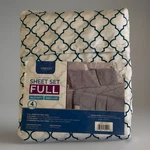 Interiors By Design Ogga Aqua Full Sheet Set Silky Soft 4 Piece New Easy Care. Fixed Price $17.00.