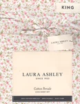 Laura Ashley King Sheet Set Evie Pink Floral 4PC Farmhouse Cottage Chic Green. Fixed Price $83.69.