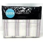 Ralph Lauren Claudia Stripe Queen Sheet Set Cream Multi 4 Pc. Nip. Fixed Price $166.91.