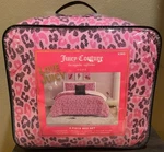 Juicy Couture Pink/black Leopard 8PC King Bed Set Comforter,shams,sheets &pillow. Fixed Price $105.00.