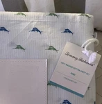Tommy Bahama Marlin Coastal Swordfish Washed Cotton Sheet Set 4-PC King Nwt. Fixed Price $67.00.